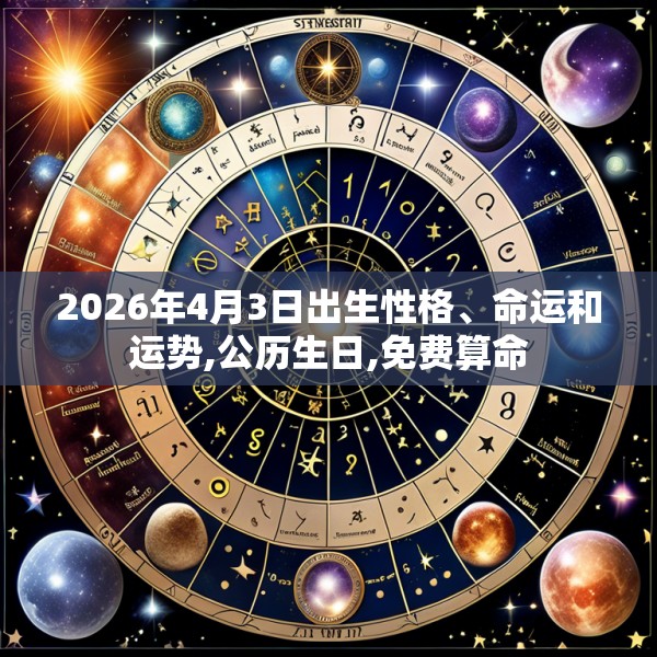 2026年4月3日出生性格、命运和运势,公历生日,免费算命