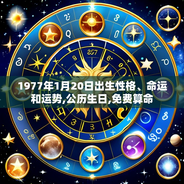 1977年1月20日出生性格、命运和运势,公历生日,免费算命
