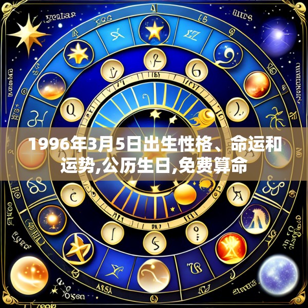 1996年3月5日出生性格、命运和运势,公历生日,免费算命