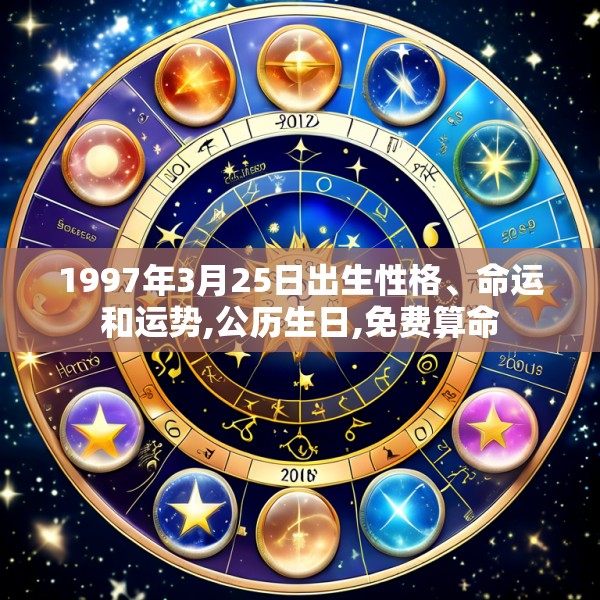 1997年3月25日出生性格、命运和运势,公历生日,免费算命
