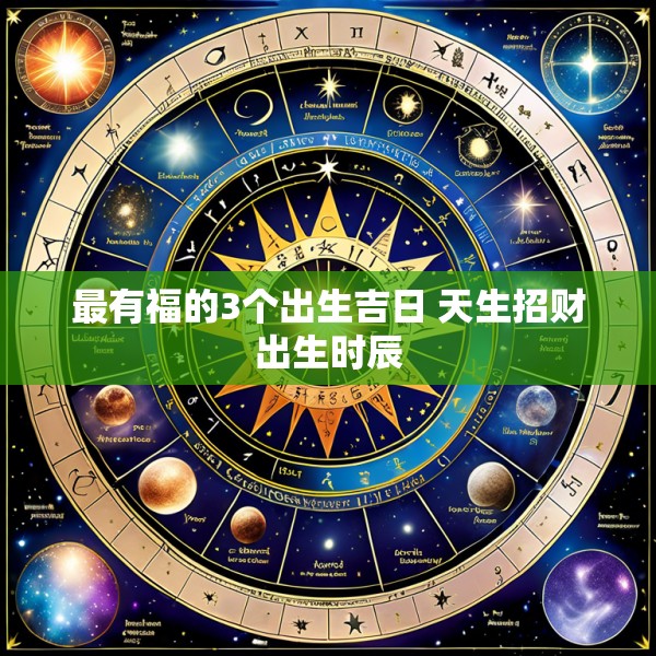 最有福的3个出生吉日 天生招财出生时辰