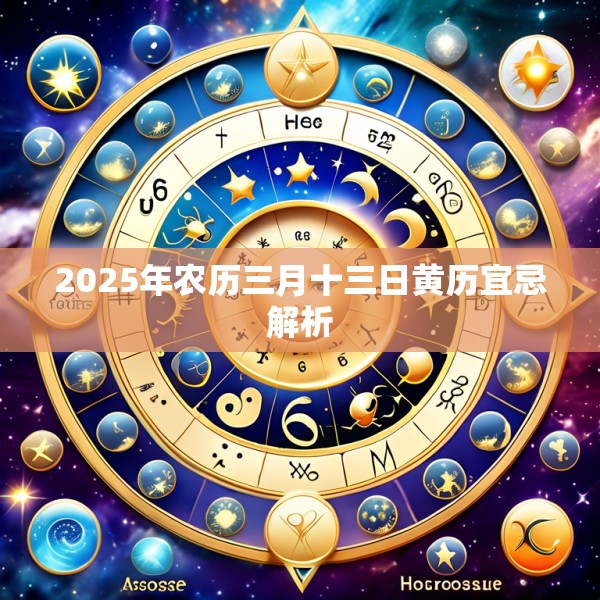 2025年农历三月十三日黄历宜忌解析