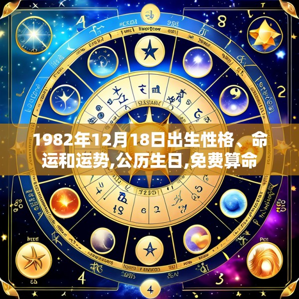 1982年12月18日出生性格、命运和运势,公历生日,免费算命