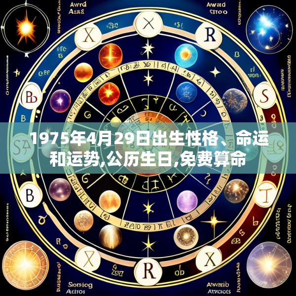 1975年4月29日出生性格、命运和运势,公历生日,免费算命