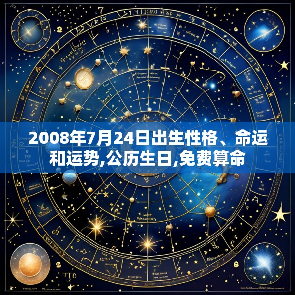 2008年7月24日出生性格、命运和运势,公历生日,免费算命