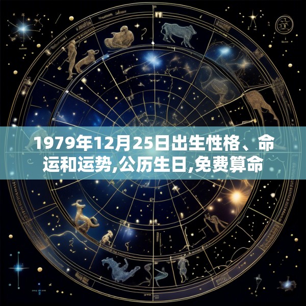 1979年12月25日出生性格、命运和运势,公历生日,免费算命