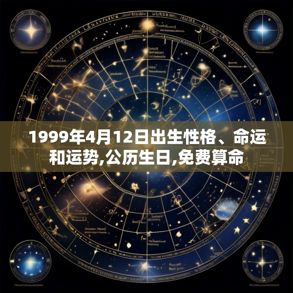 1999年4月12日出生性格、命运和运势,公历生日,免费算命