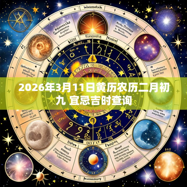 2026年3月11日黄历农历二月初九 宜忌吉时查询