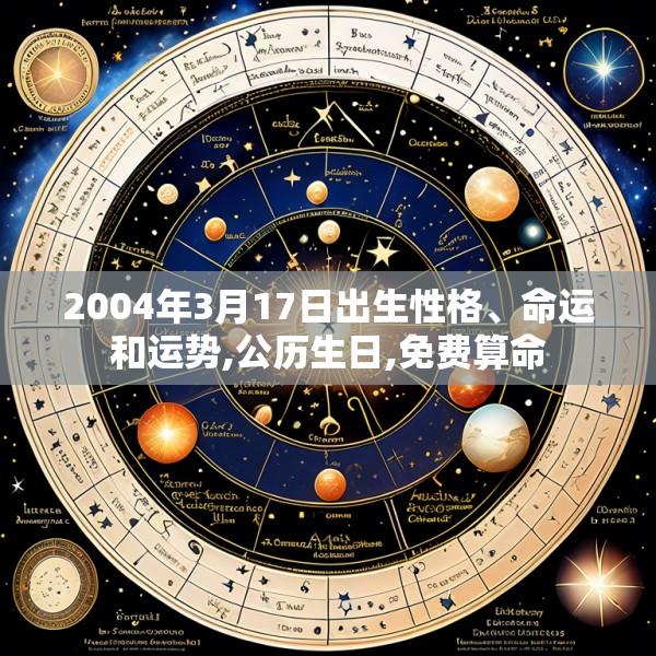 2004年3月17日出生性格、命运和运势,公历生日,免费算命