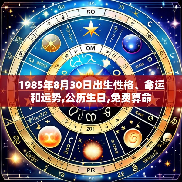 1985年8月30日出生性格、命运和运势,公历生日,免费算命