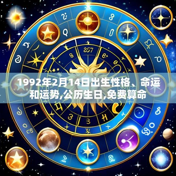 1992年2月14日出生性格、命运和运势,公历生日,免费算命
