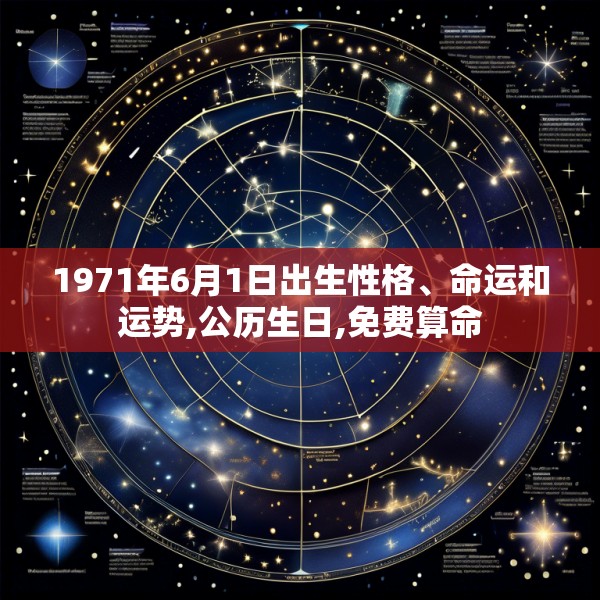 1971年6月1日出生性格、命运和运势,公历生日,免费算命
