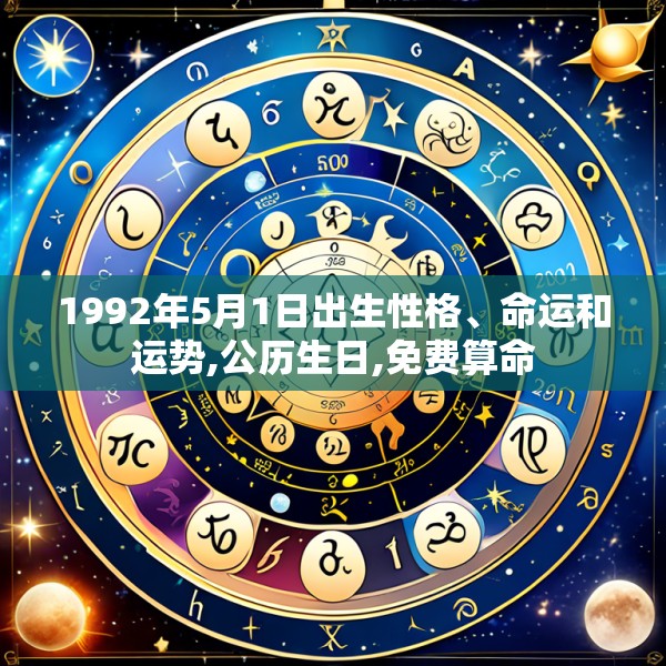 1992年5月1日出生性格、命运和运势,公历生日,免费算命