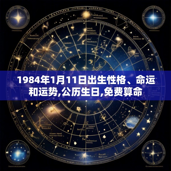 1984年1月11日出生性格、命运和运势,公历生日,免费算命