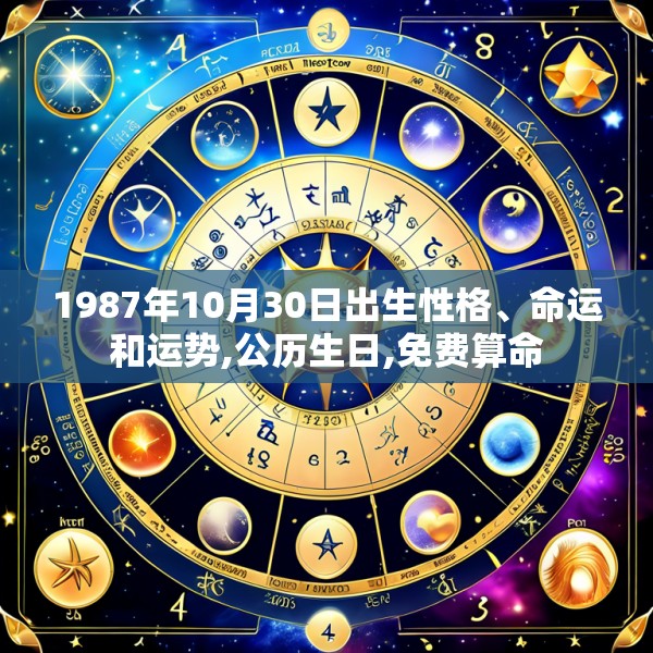 1987年10月30日出生性格、命运和运势,公历生日,免费算命