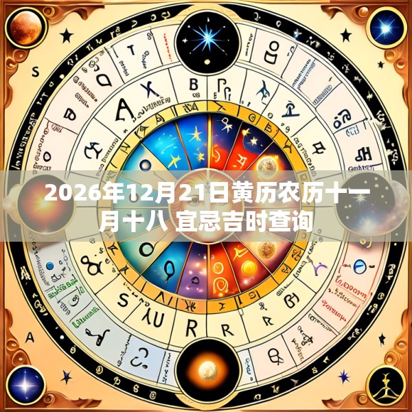 2026年12月21日黄历农历十一月十八 宜忌吉时查询