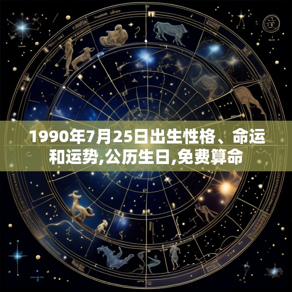 1990年7月25日出生性格、命运和运势,公历生日,免费算命