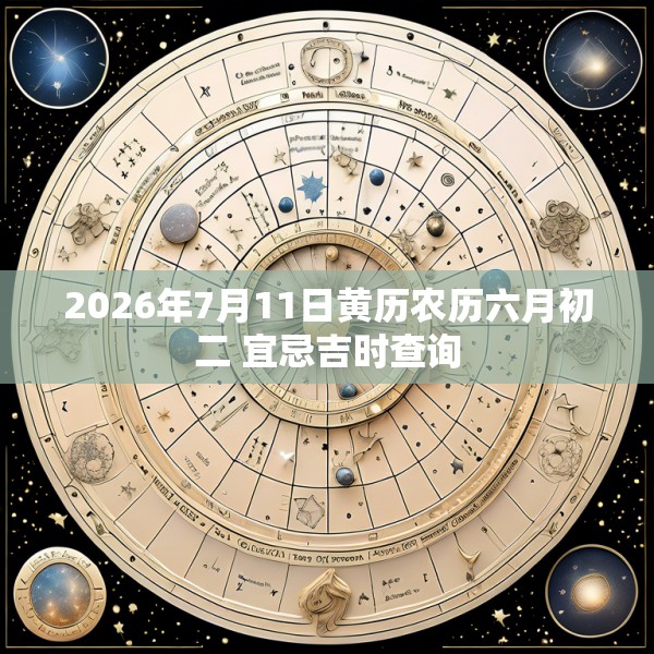 2026年7月11日黄历农历六月初二 宜忌吉时查询