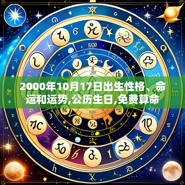 2000年10月17日出生性格、命运和运势,公历生日,免费算命