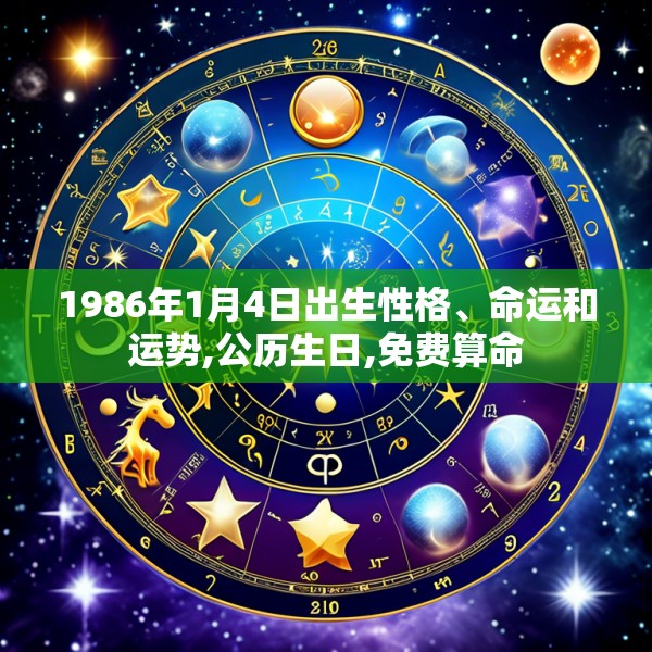 1986年1月4日出生性格、命运和运势,公历生日,免费算命