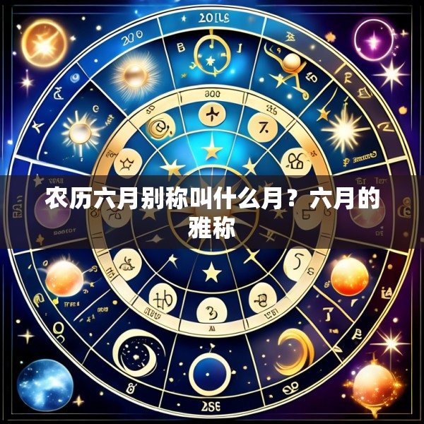 农历六月别称叫什么月?六月的雅称