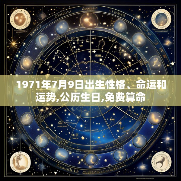1971年7月9日出生性格、命运和运势,公历生日,免费算命