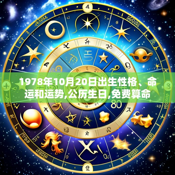 1978年10月20日出生性格、命运和运势,公历生日,免费算命