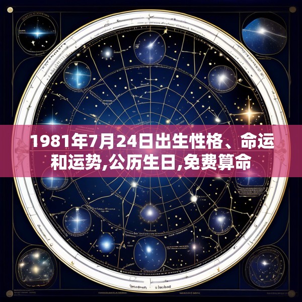 1981年7月24日出生性格、命运和运势,公历生日,免费算命