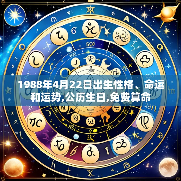 1988年4月22日出生性格、命运和运势,公历生日,免费算命