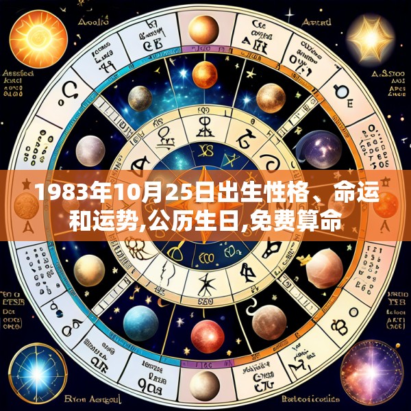 1983年10月25日出生性格、命运和运势,公历生日,免费算命