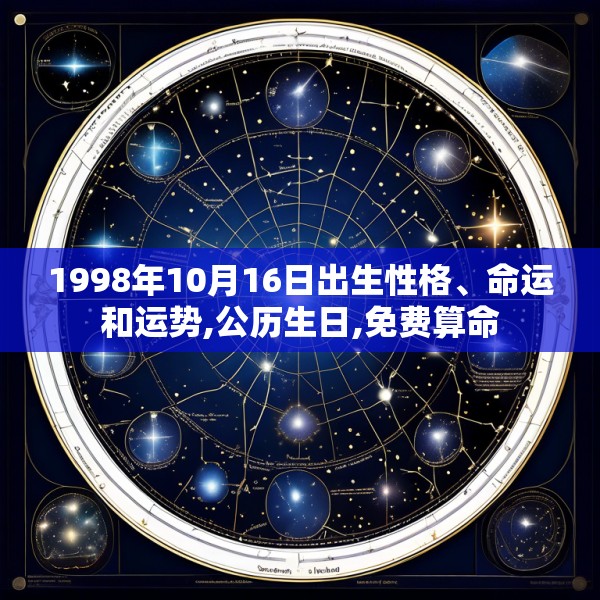 1998年10月16日出生性格、命运和运势,公历生日,免费算命