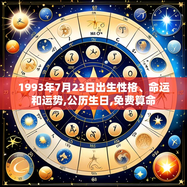 1993年7月23日出生性格、命运和运势,公历生日,免费算命