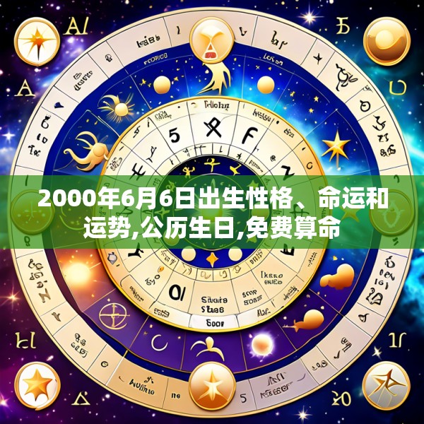 2000年6月6日出生性格、命运和运势,公历生日,免费算命
