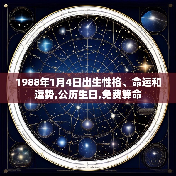 1988年1月4日出生性格、命运和运势,公历生日,免费算命