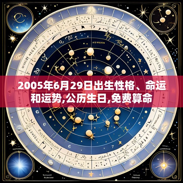 2005年6月29日出生性格、命运和运势,公历生日,免费算命