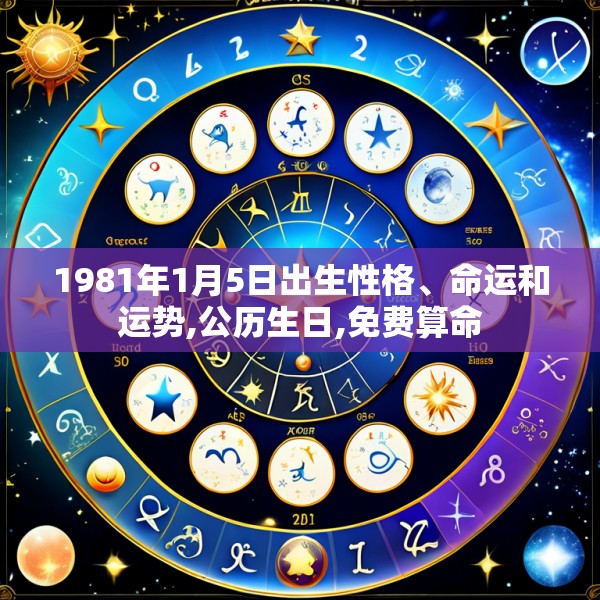 1981年1月5日出生性格、命运和运势,公历生日,免费算命