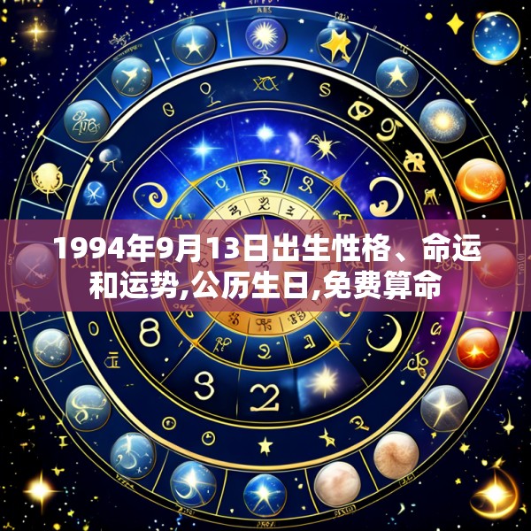 1994年9月13日出生性格、命运和运势,公历生日,免费算命