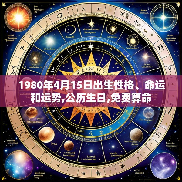 1980年4月15日出生性格、命运和运势,公历生日,免费算命