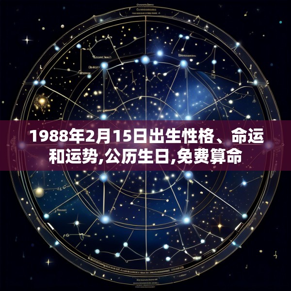 1988年2月15日出生性格、命运和运势,公历生日,免费算命