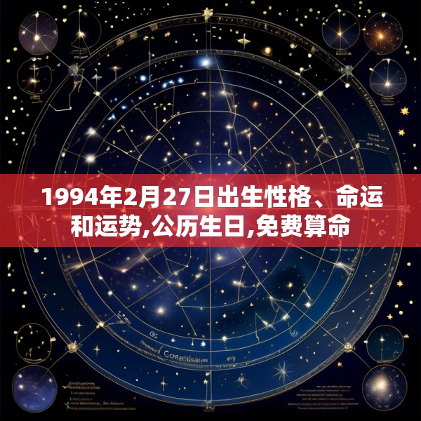 1994年2月27日出生性格、命运和运势,公历生日,免费算命