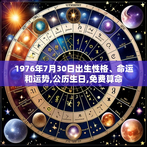 1976年7月30日出生性格、命运和运势,公历生日,免费算命