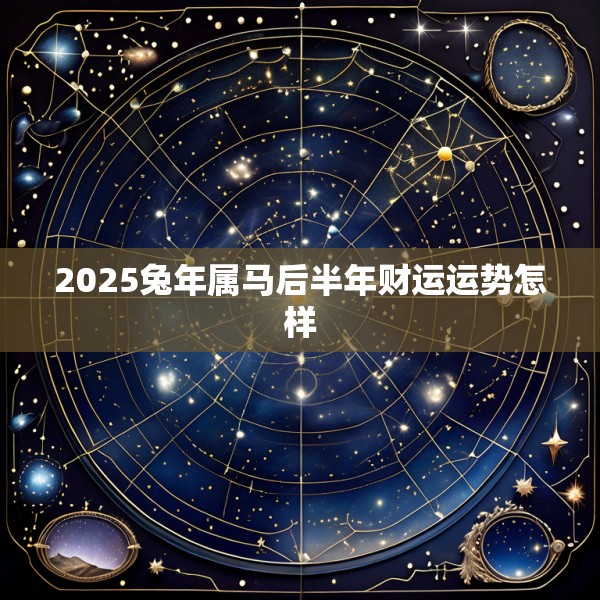 2025兔年属马后半年财运运势怎样