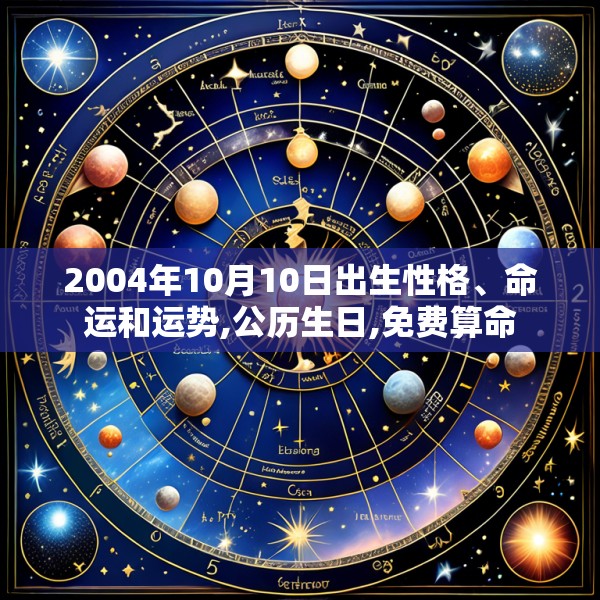 2004年10月10日出生性格、命运和运势,公历生日,免费算命