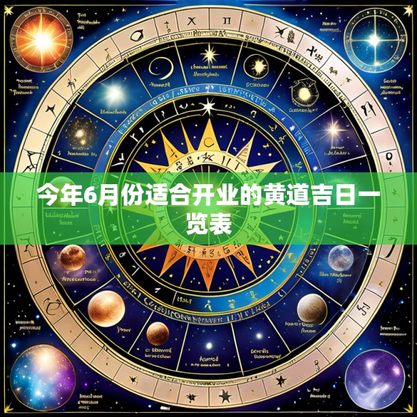 今年6月份适合开业的黄道吉日一览表