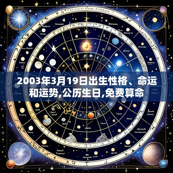 2003年3月19日出生性格、命运和运势,公历生日,免费算命