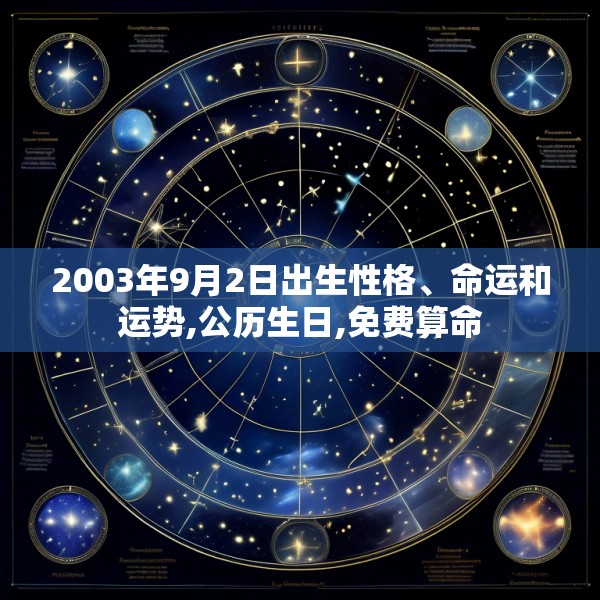 2003年9月2日出生性格、命运和运势,公历生日,免费算命