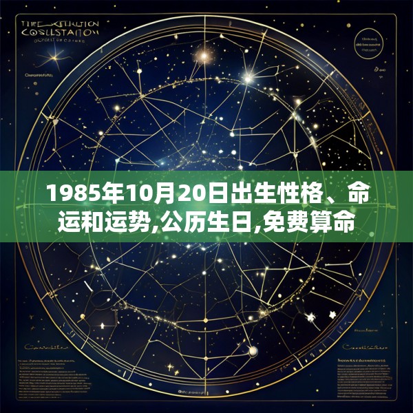 1985年10月20日出生性格、命运和运势,公历生日,免费算命