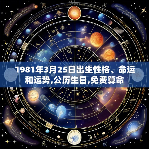 1981年3月25日出生性格、命运和运势,公历生日,免费算命
