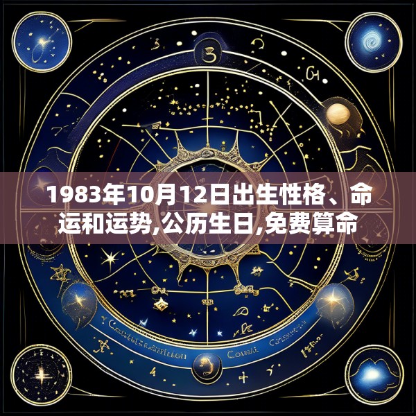 1983年10月12日出生性格、命运和运势,公历生日,免费算命