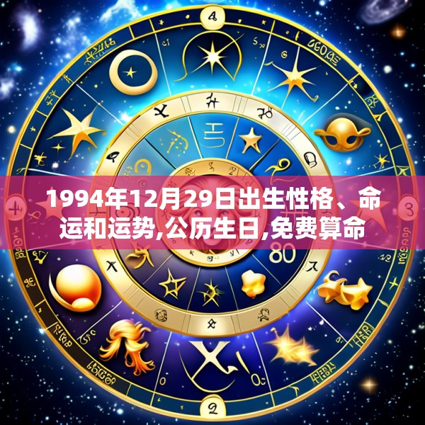 1994年12月29日出生性格、命运和运势,公历生日,免费算命